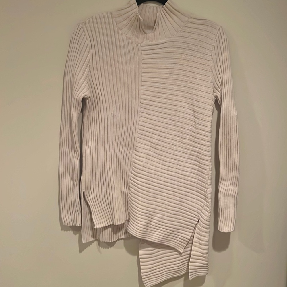 Cabi stretch asymmetrical sweater